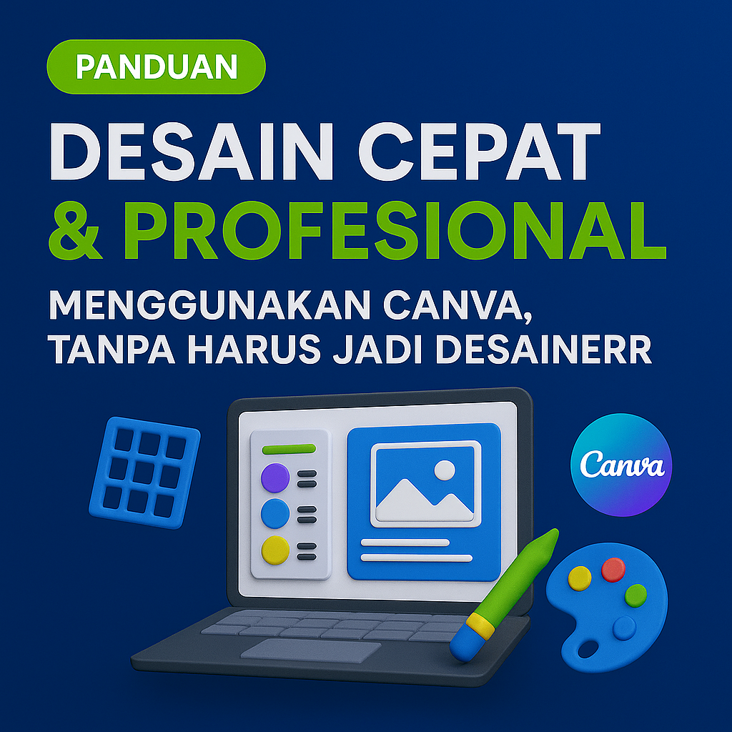 Panduan desain cepat & profesional menggunakan Canva, tanpa harus jadi desainer.